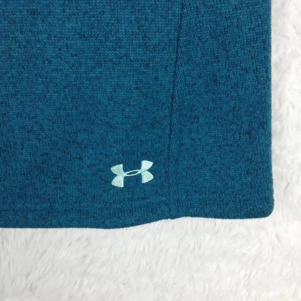 Under‎ Armour Womens Jacket Storm Coldgear Fitted Blue 1/2 Zip Waist Length L